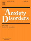 JOURNAL OF ANXIETY DISORDERS杂志封面